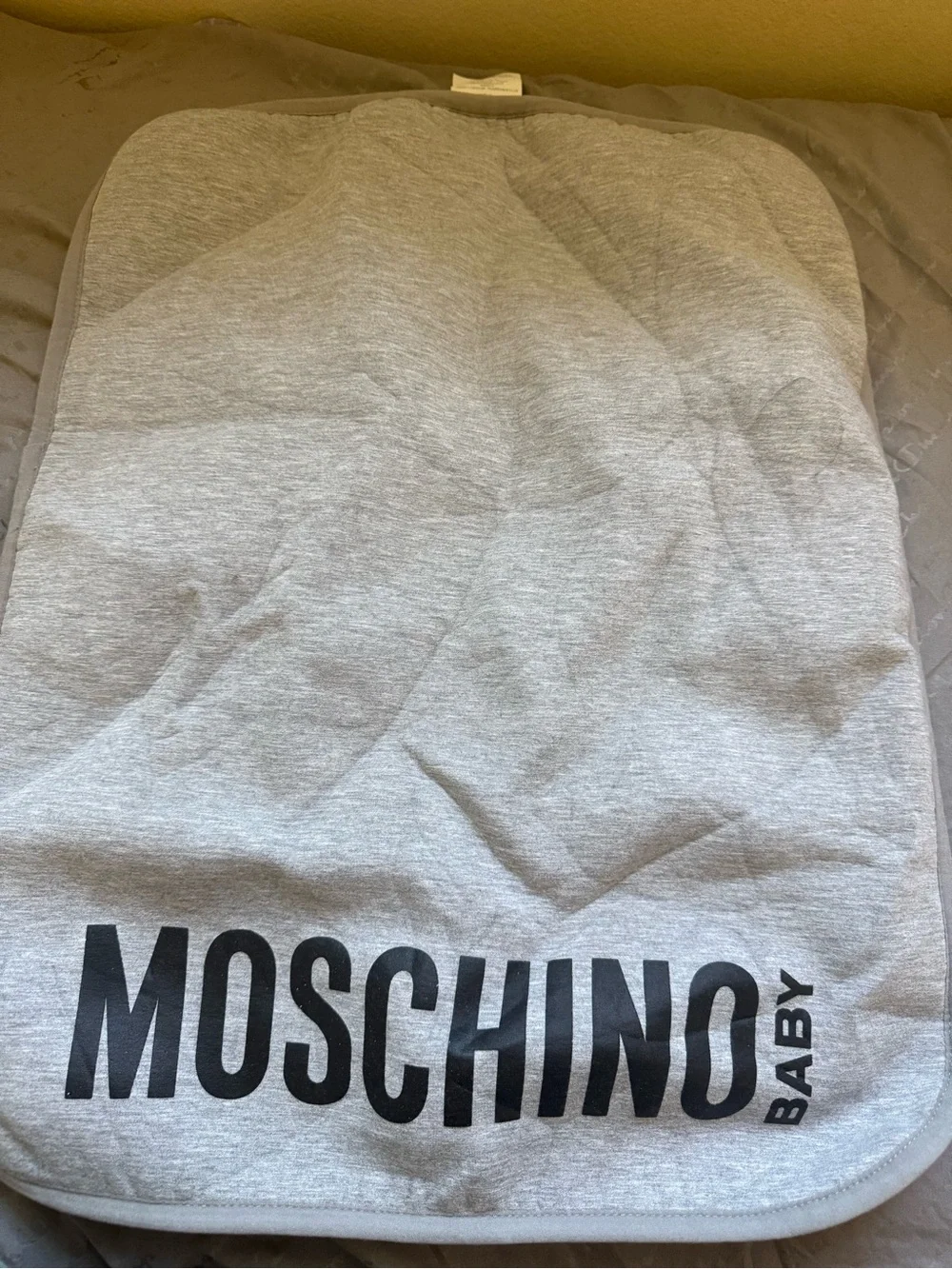 Moschino Gray Sweatpants with Bear Graphic